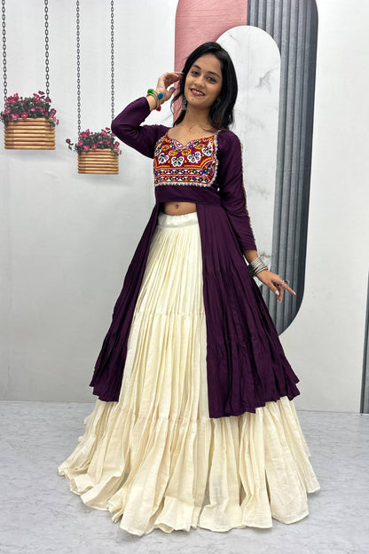 Navratri Special Long Top With Lehenga
