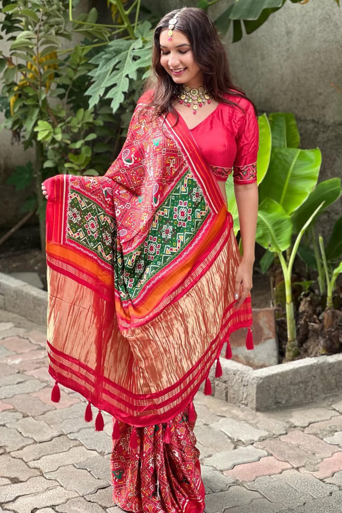 New Pure Gajji silk Patola Saree