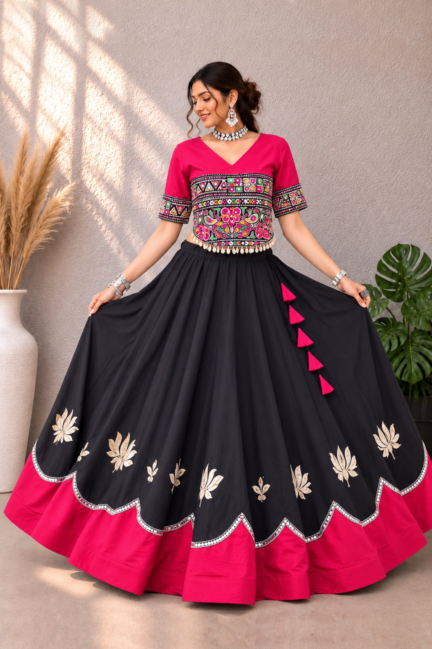 Crop Top Outfit For Navratri Garba's