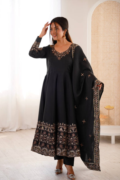 New Designer Anarkali Three Piece Set