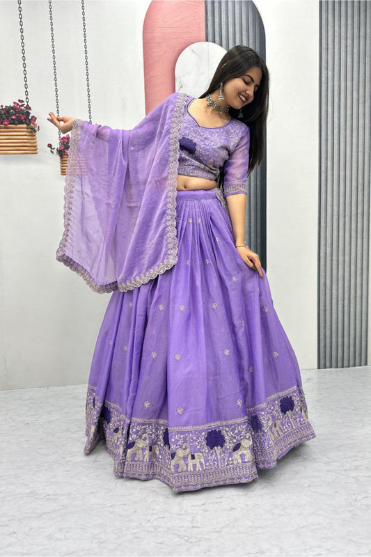 Moss Shimar Lehenga Choli