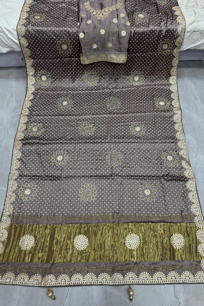Gaji Silk Bandhani Saree