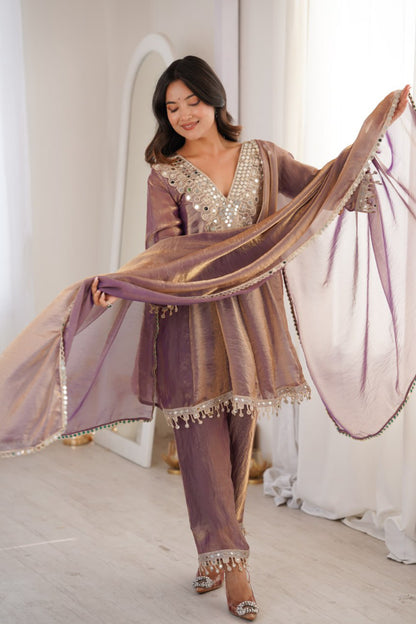 Fendy Mirror Work Kurti Pair