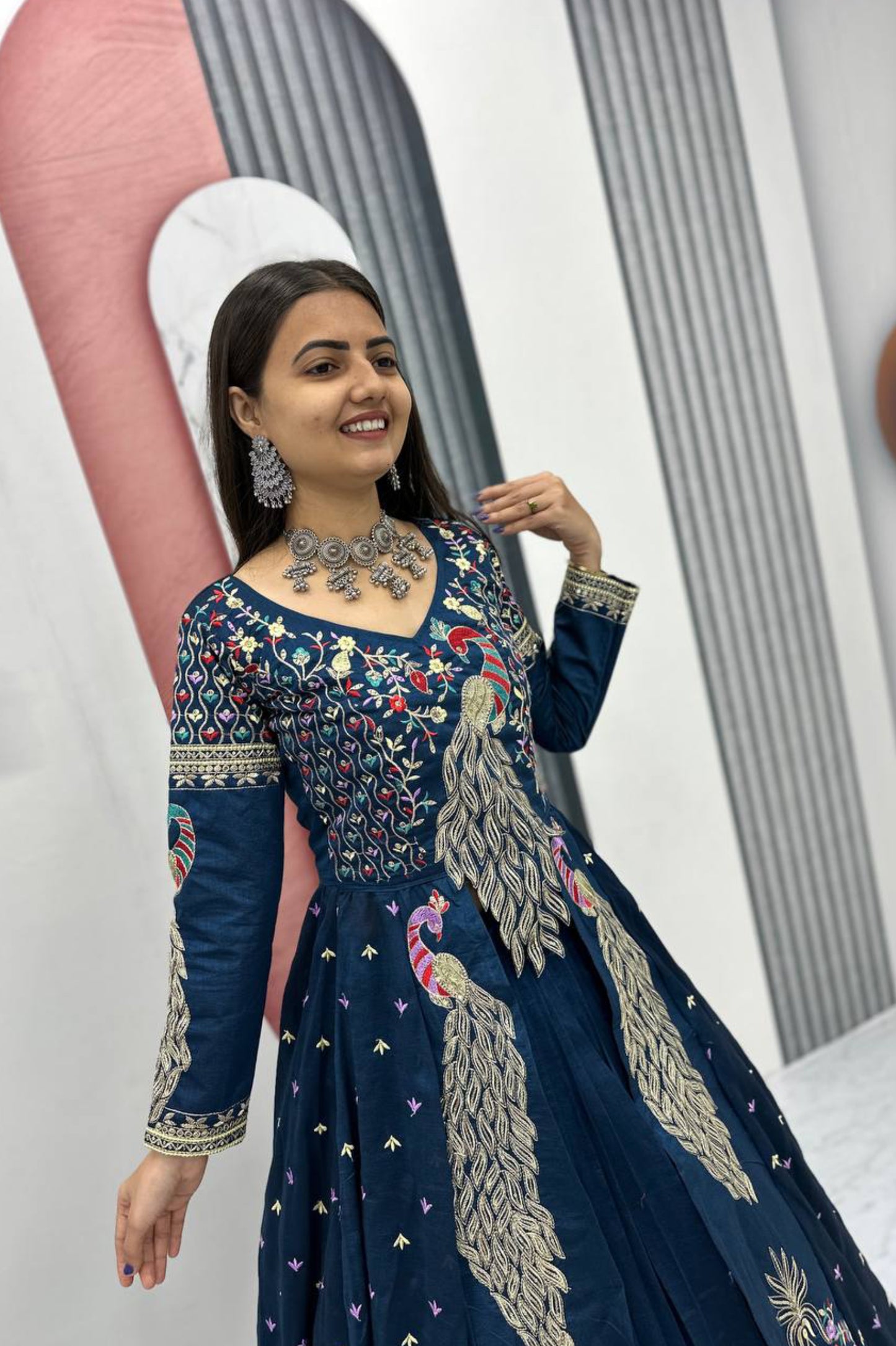 Trending Peacock Long Top Lehenga