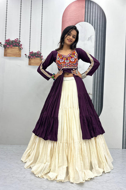Navratri Special Long Top With Lehenga
