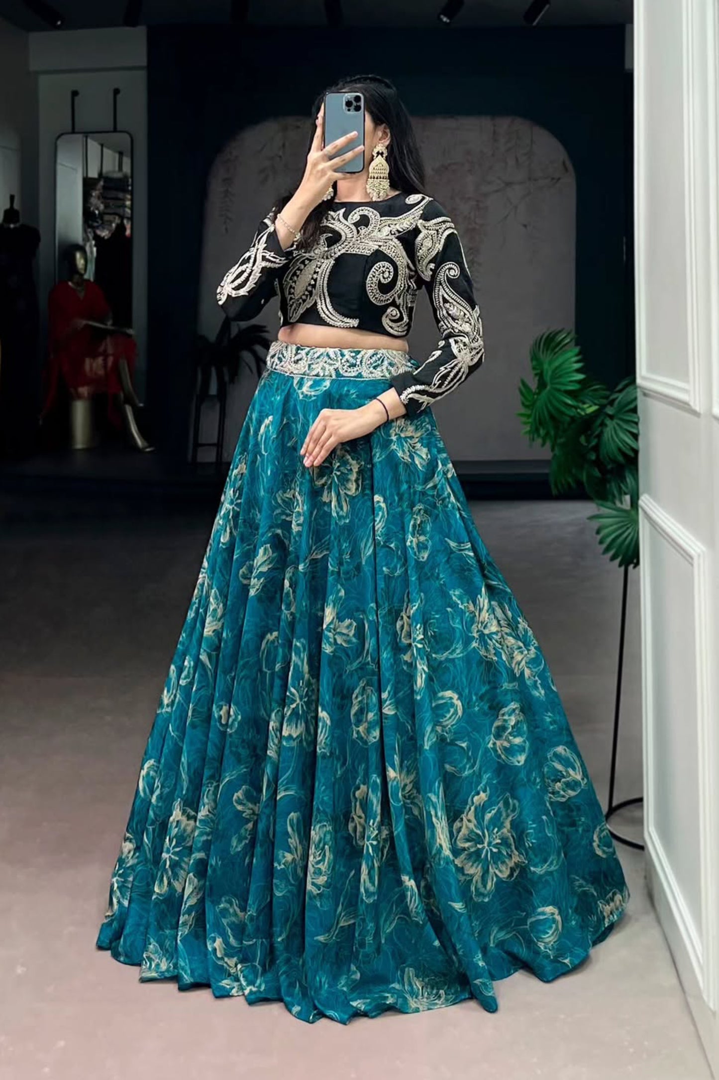 Crop top with Lehenga