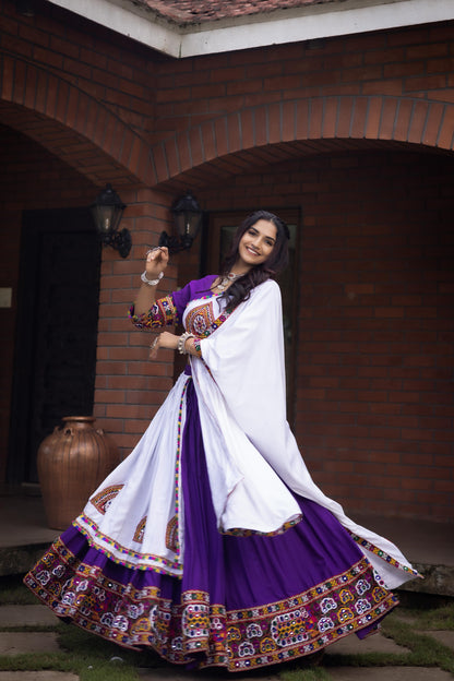 Ethnic Women Pure Rayon Cotton Lehenga | Navatri