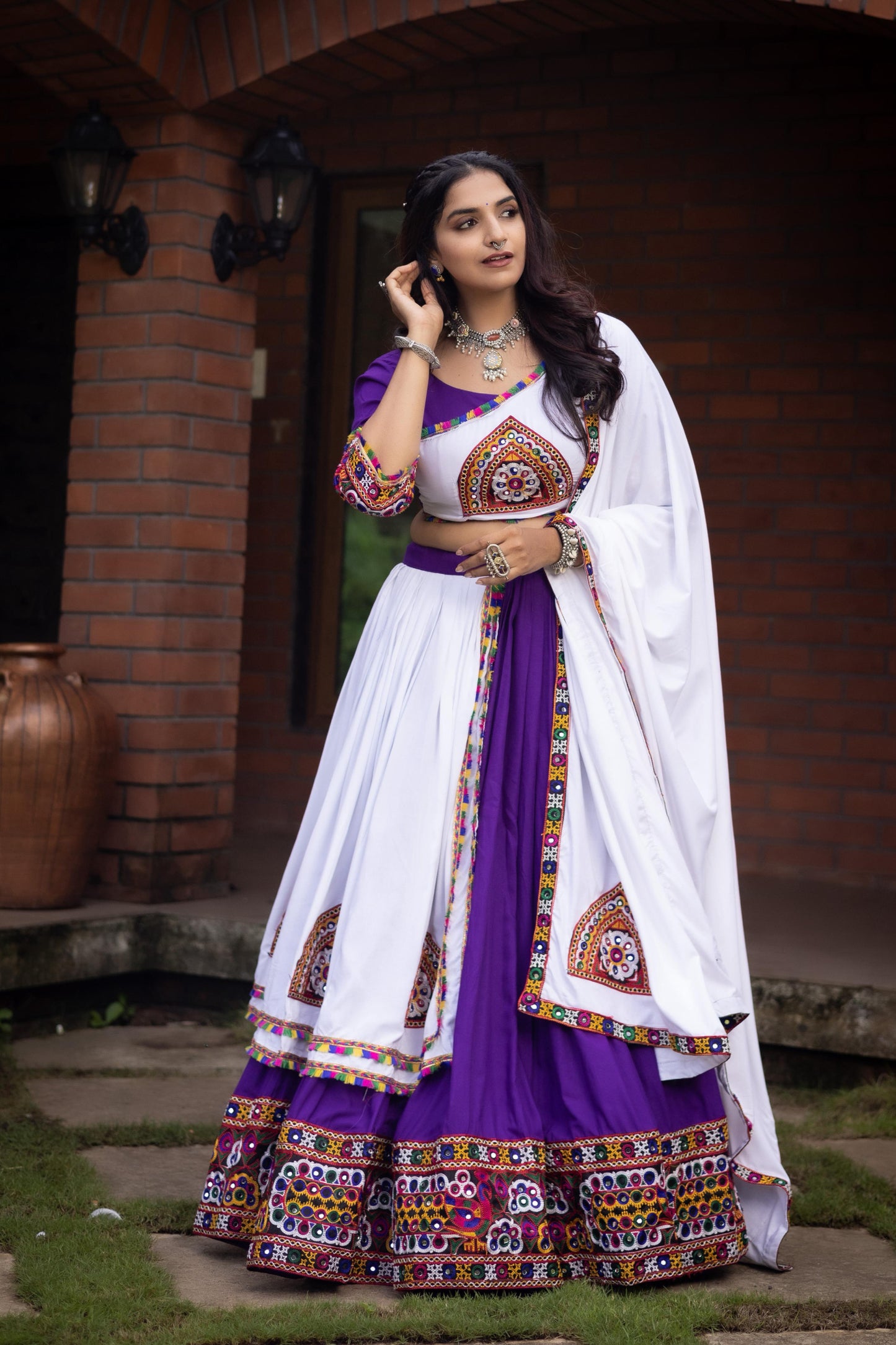 Ethnic Women Pure Rayon Cotton Lehenga | Navatri