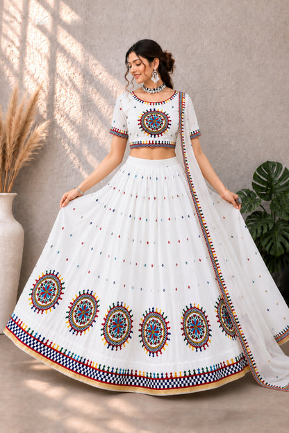 Cotton with Gamthi Work Lehenga Choli