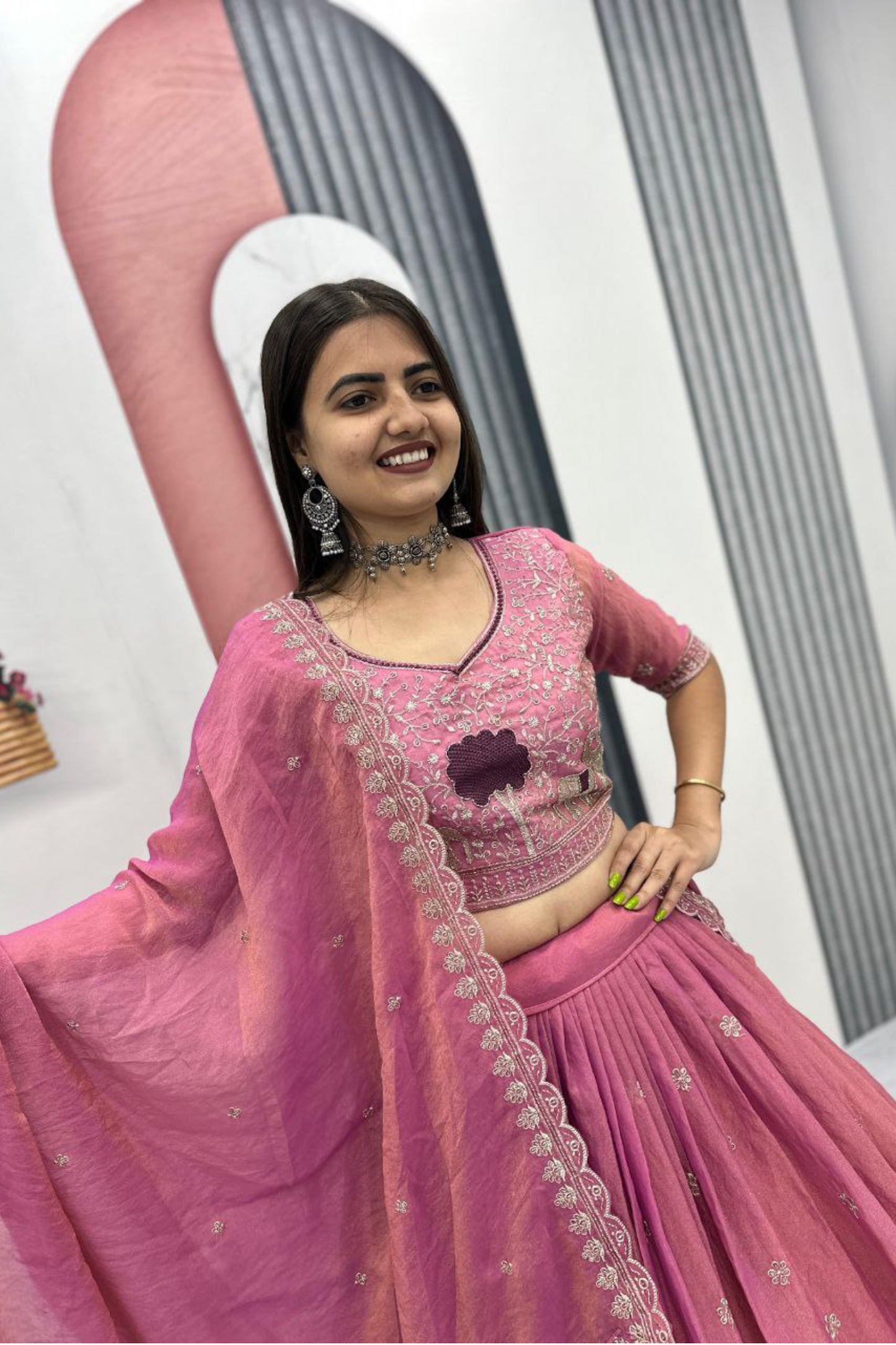 Moss Shimar Lehenga Choli
