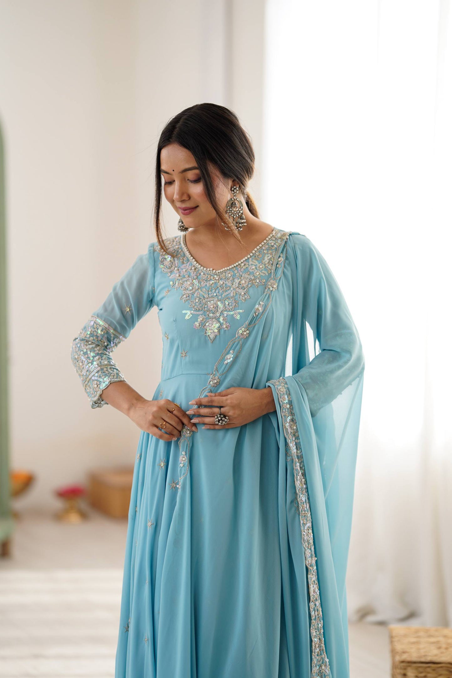 Anarkali Three Piece Set
