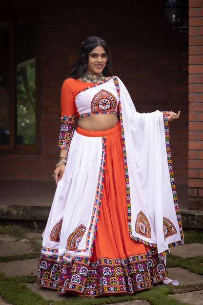 Ethnic Women Pure Rayon Cotton Lehenga | Navatri