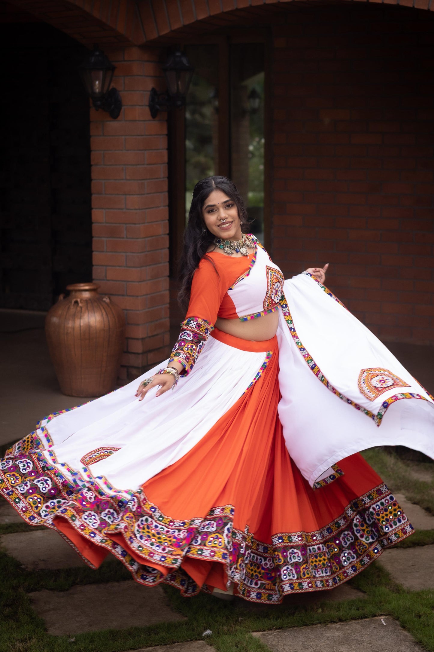 Ethnic Women Pure Rayon Cotton Lehenga | Navatri