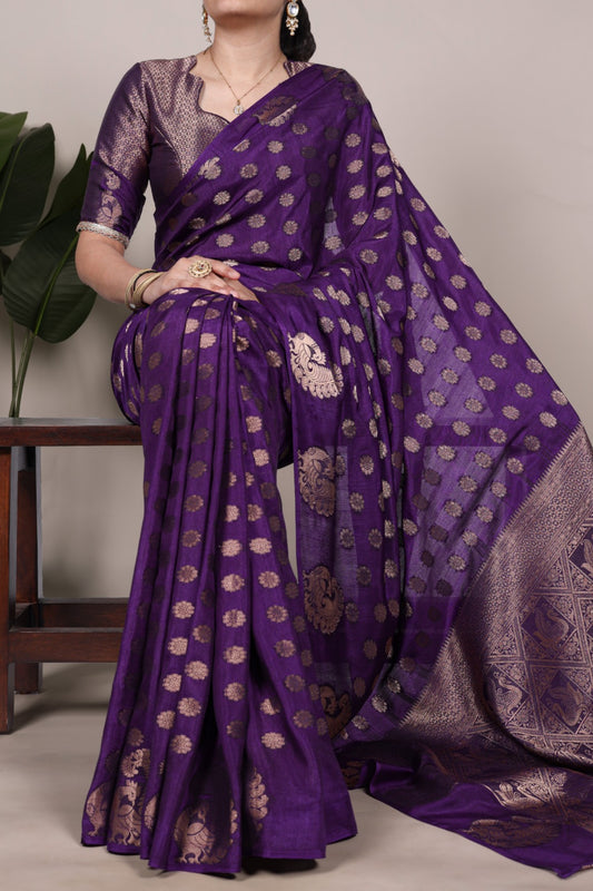 Roop Silk Woven with Zari Work Saree
