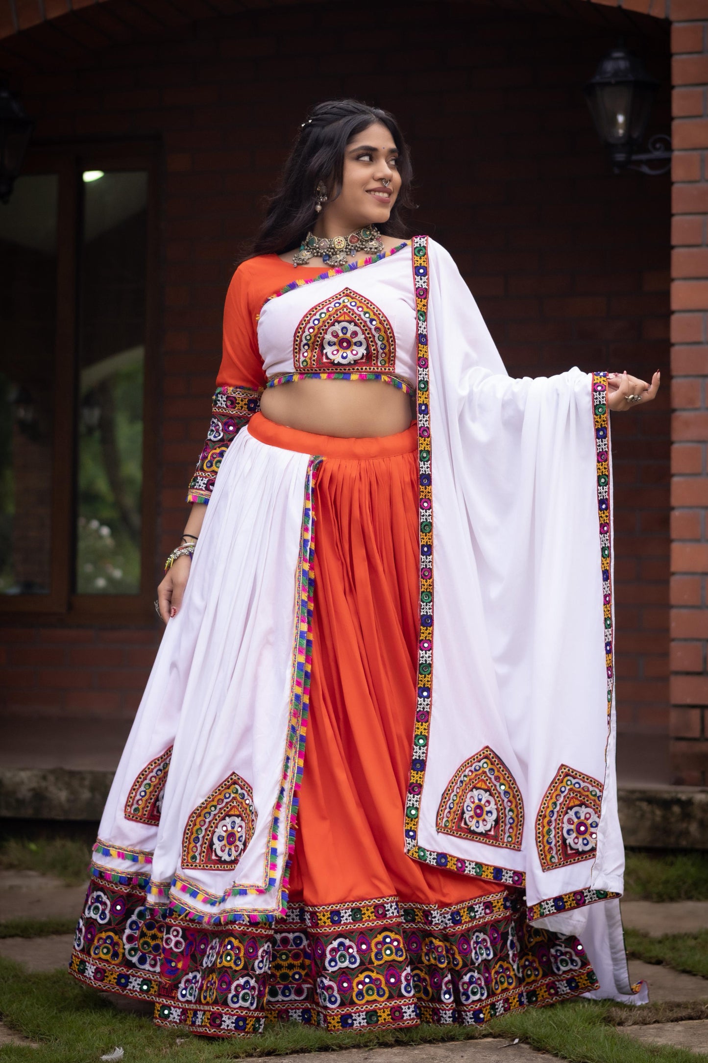 Ethnic Women Pure Rayon Cotton Lehenga | Navatri