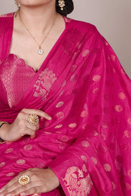 Roop Silk Woven with Zari Work Saree