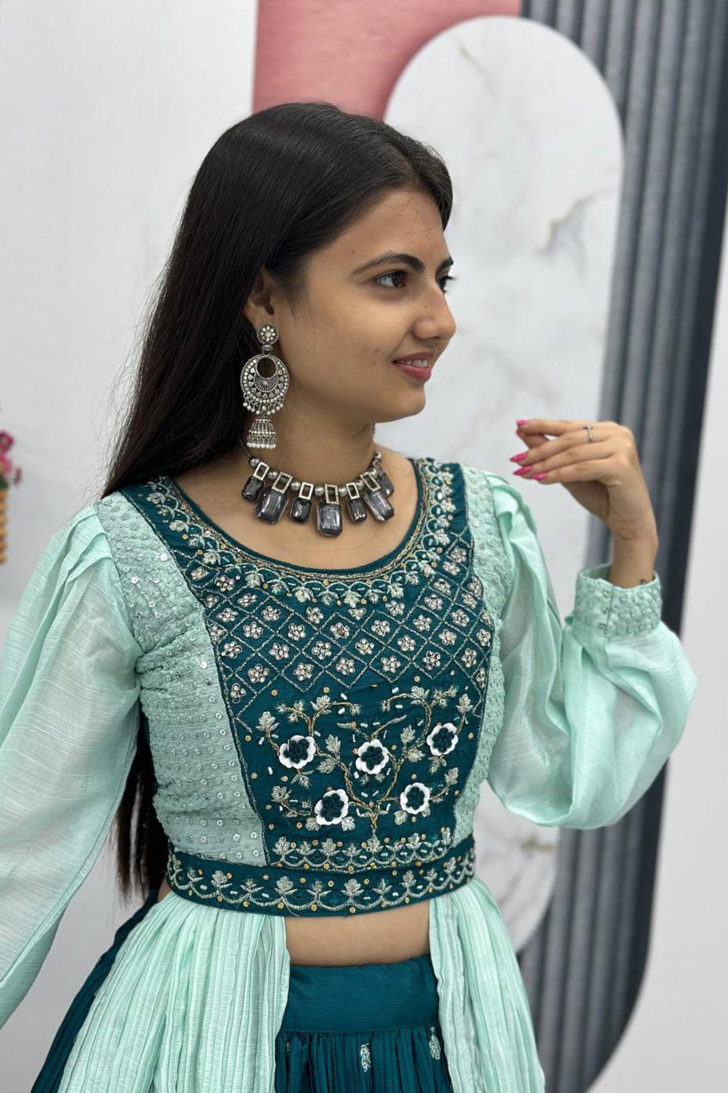 Wedding Special Three Piece Crop top