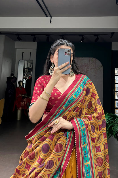 Tasar Silk Festive Shine Lehenga