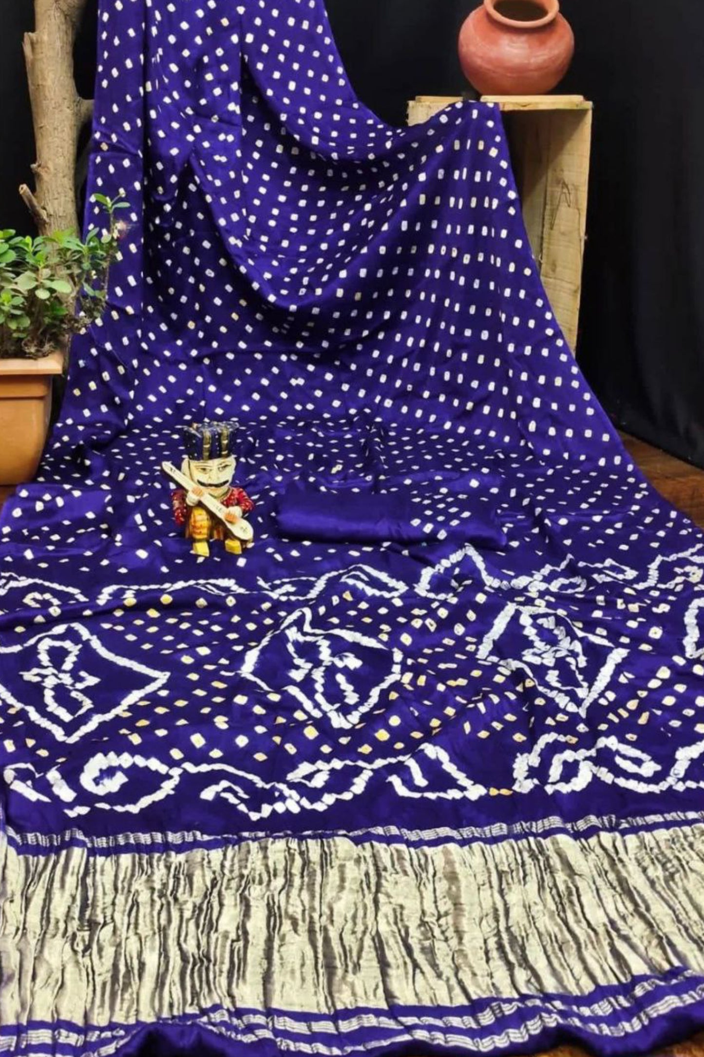 Gaji Silk Bandhani Saree