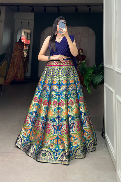 Stylish Blouse with Lehenga