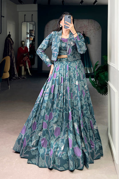 Tasar Silk Printed Three Piece Set