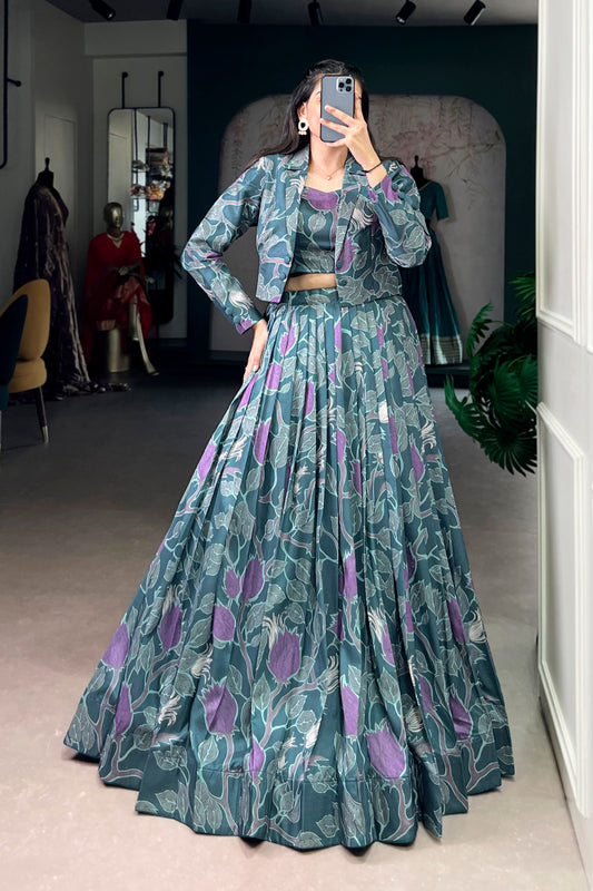 Tasar Silk Printed Three Piece Set