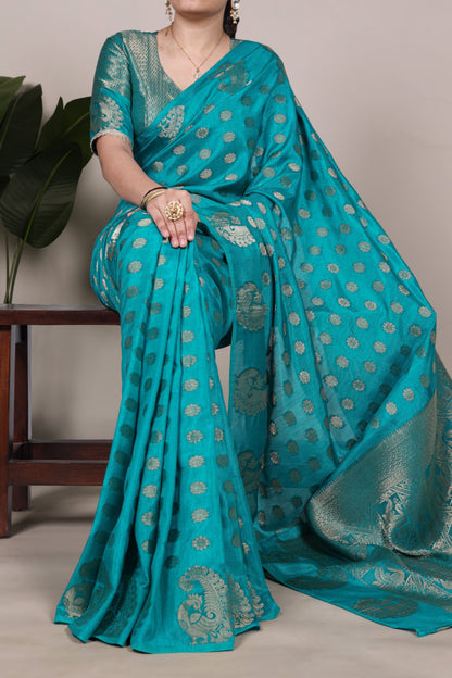 Roop Silk Woven with Zari Work Saree