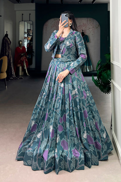 Tasar Silk Printed Three Piece Set