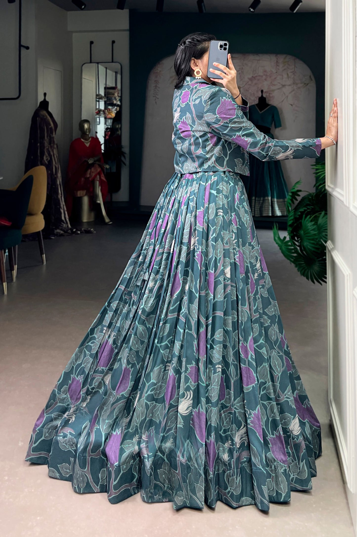 Tasar Silk Printed Three Piece Set