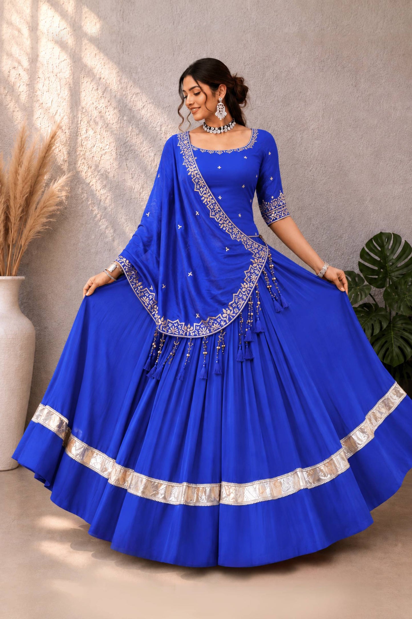Royal Blue Elegance | Premium Designer Lehenga Choli