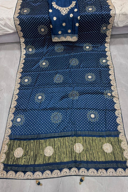 Gaji Silk Bandhani Saree