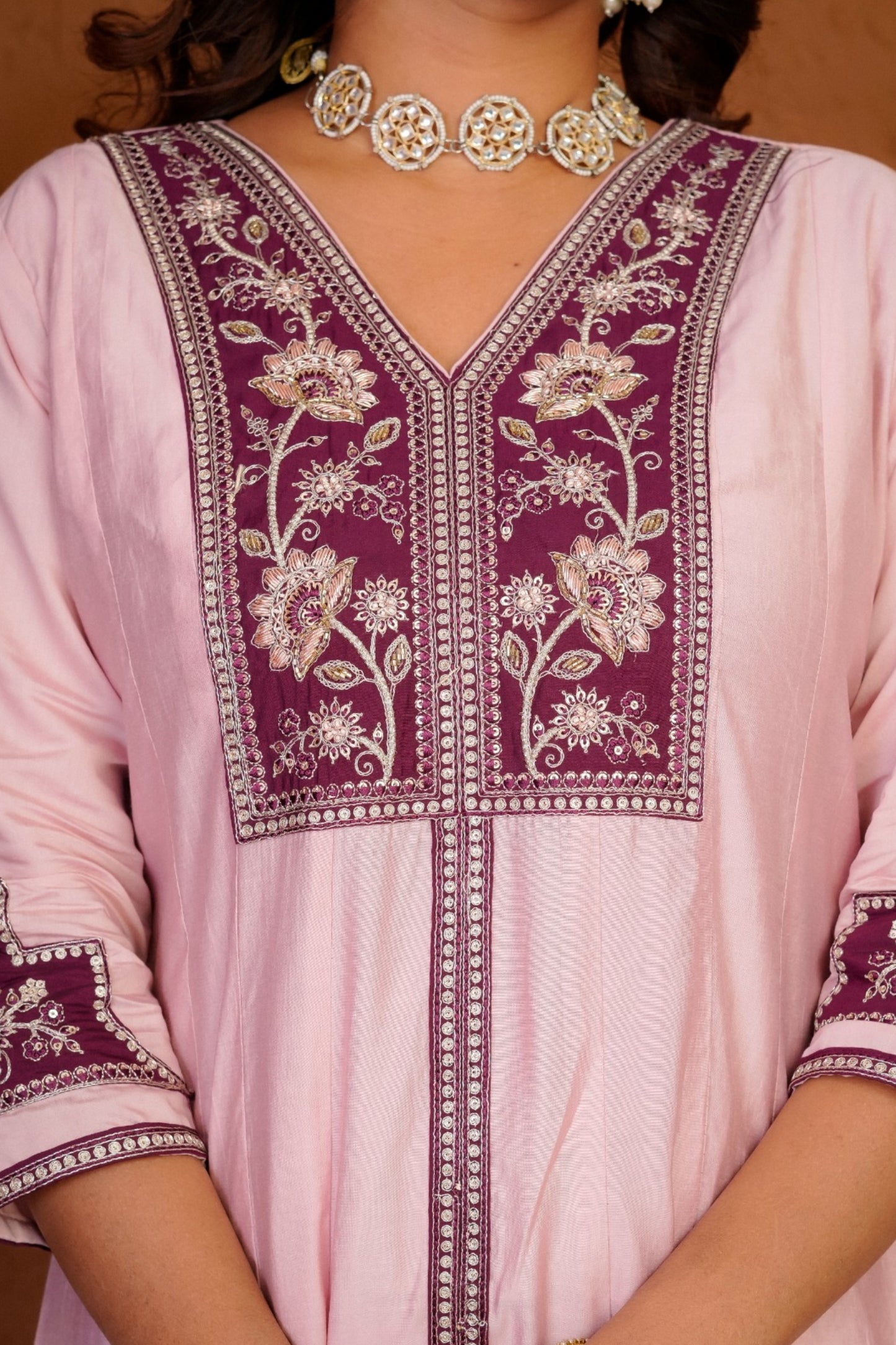 Anarkali Kurti With Plazzo Dupatta Set