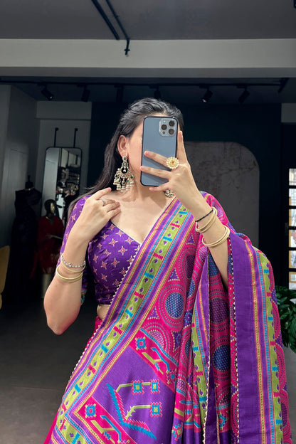 Tasar Silk Festive Shine Lehenga