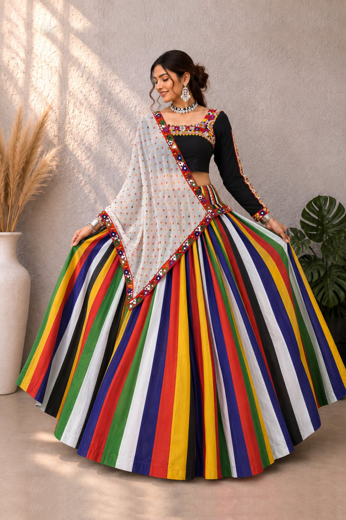 Multicolor Navratri Lehenga