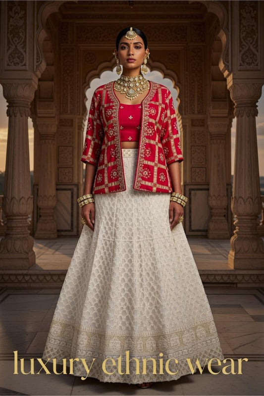 Exude Elegance with Our Pure Gaji Silk Three Piece Set !