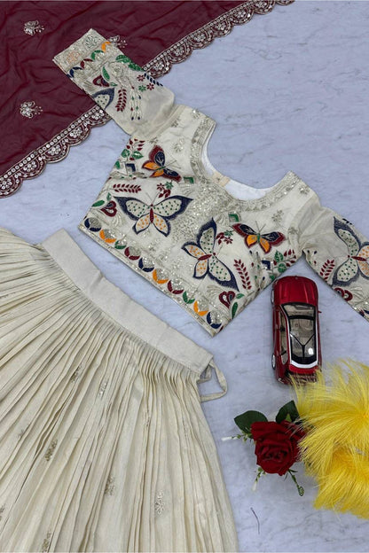Pure Tissue Silk Lehenga