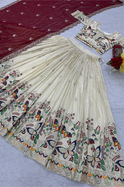 Pure Tissue Silk Lehenga