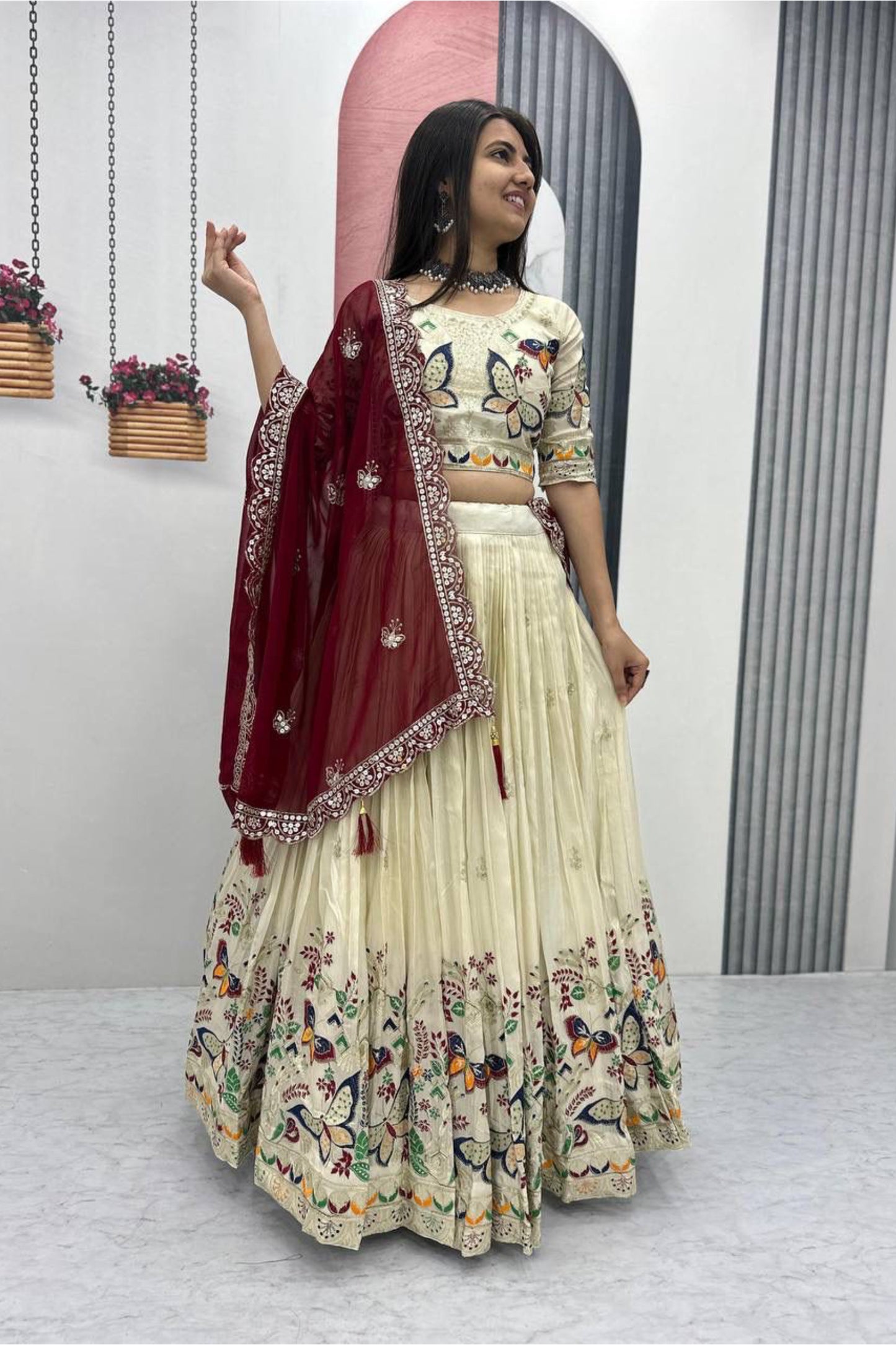 Pure Tissue Silk Lehenga