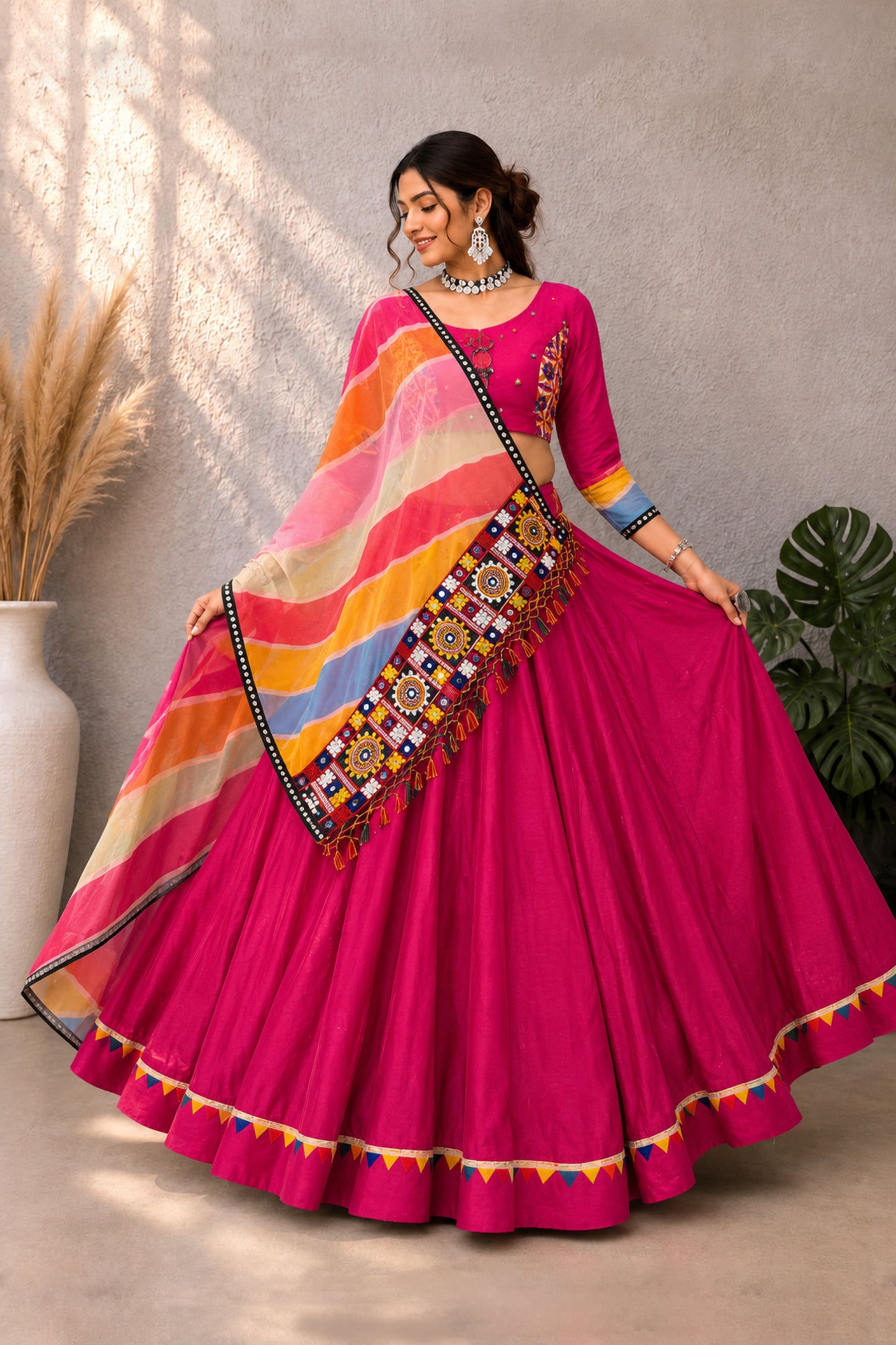 Rayon Cotton Navratri Look