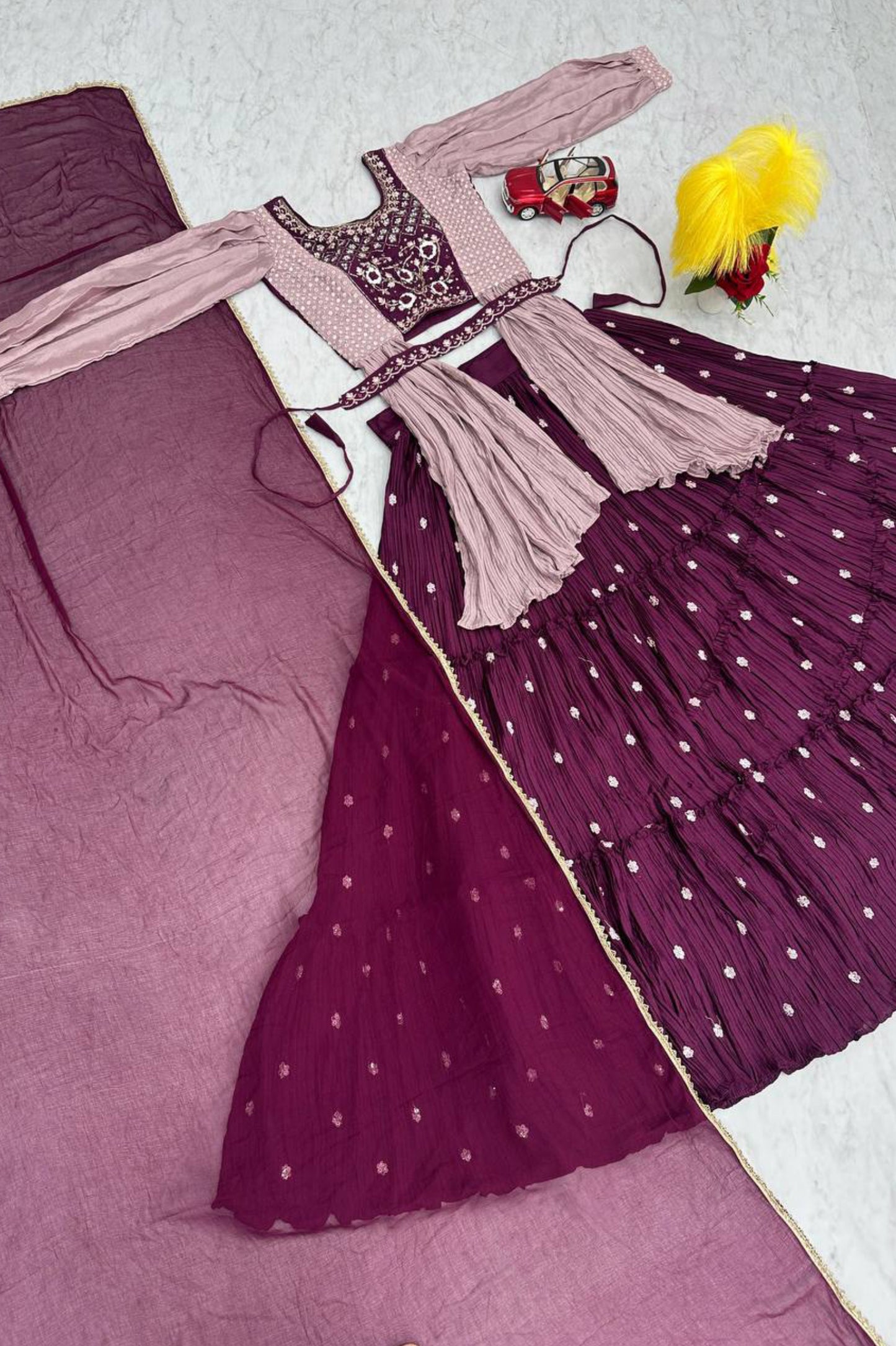 Wedding Special Three Piece Crop top
