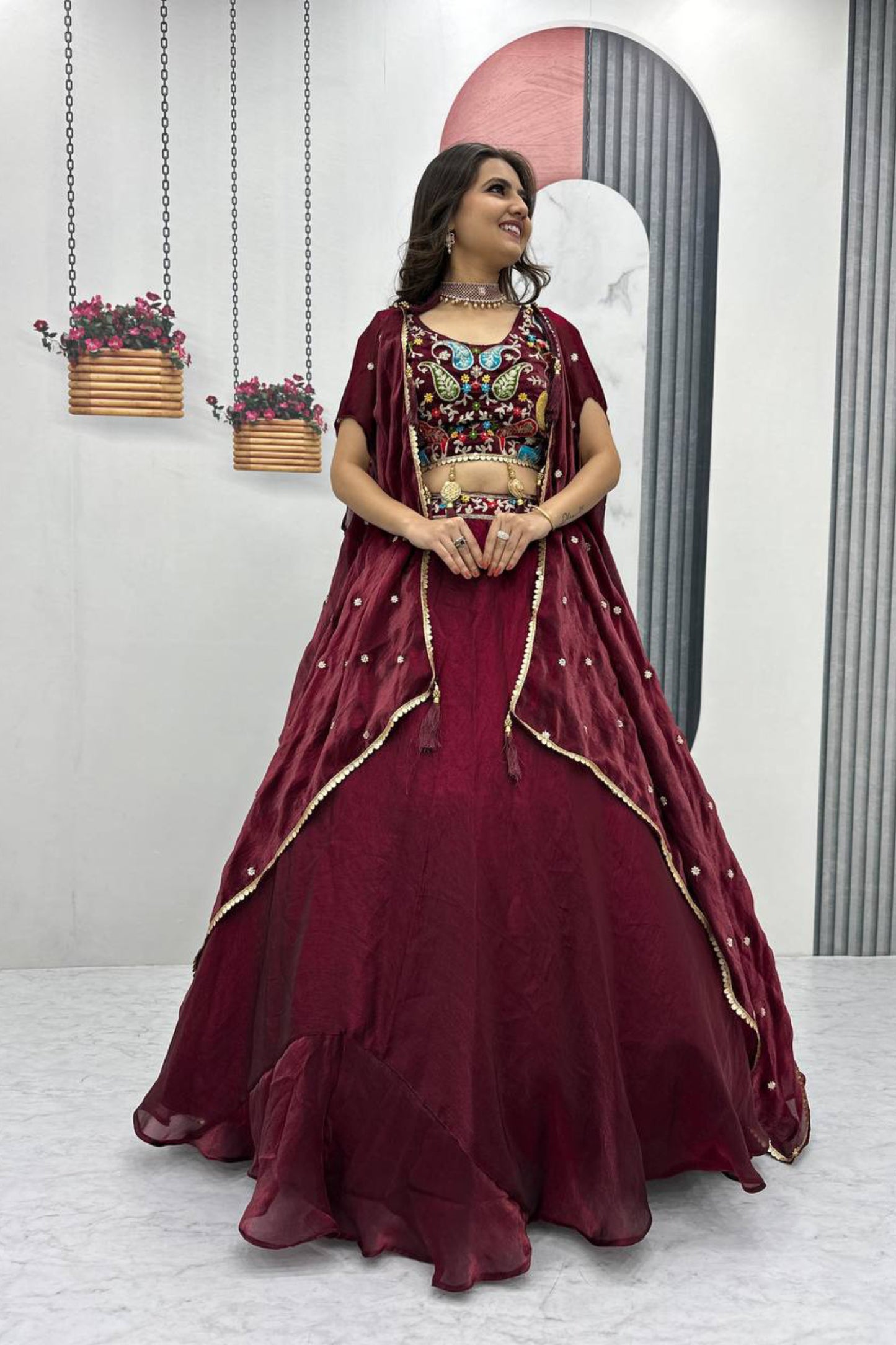 Indo Western Style Lehenga Choli