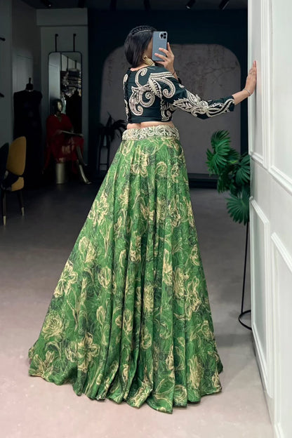 Crop top with Lehenga