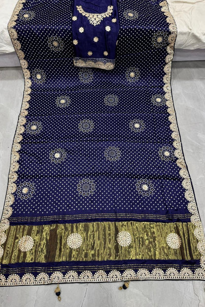 Gaji Silk Bandhani Saree