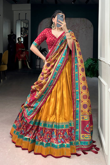 Tasar Silk Festive Shine Lehenga