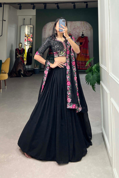 Wedding Black Lehenga Choli