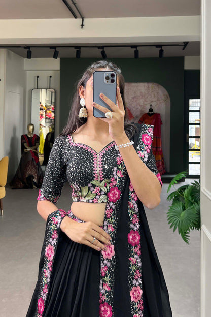 Wedding Black Lehenga Choli