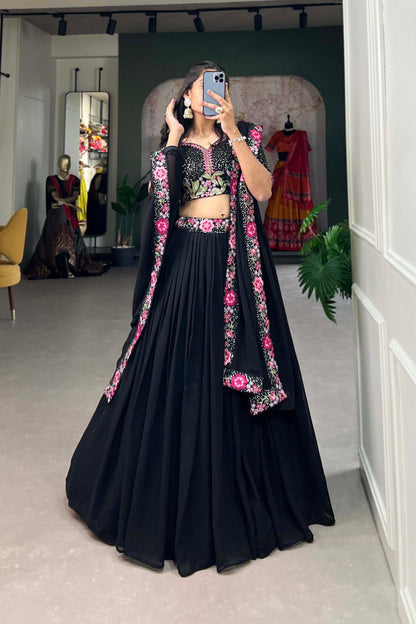 Wedding Black Lehenga Choli