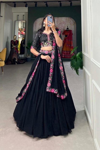 Wedding Black Lehenga Choli