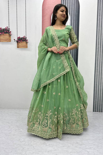 Gold Crush Wedding Lehenga