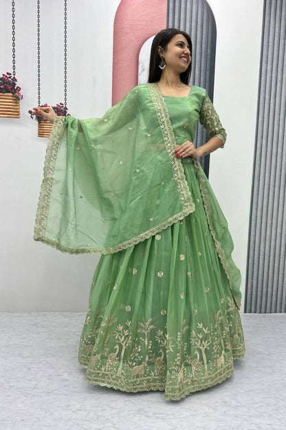 Gold Crush Wedding Lehenga